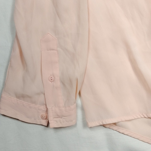 American Eagle Outfitters Women's Peach Long Sleeved Button Down Blouse Size Med - Picture 5 of 10